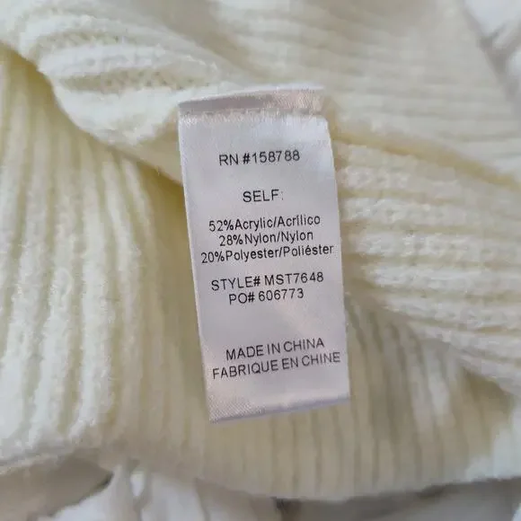 Mable Skirt Womens Large Cream Rib Knit Flare Soft Stretch Fall Preppy - Picture 10 of 13